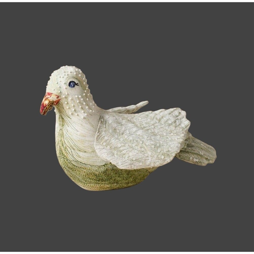 John Derian X Target 2025 Figural Beaded Dove Pillow NWT - Picture 2 of 5